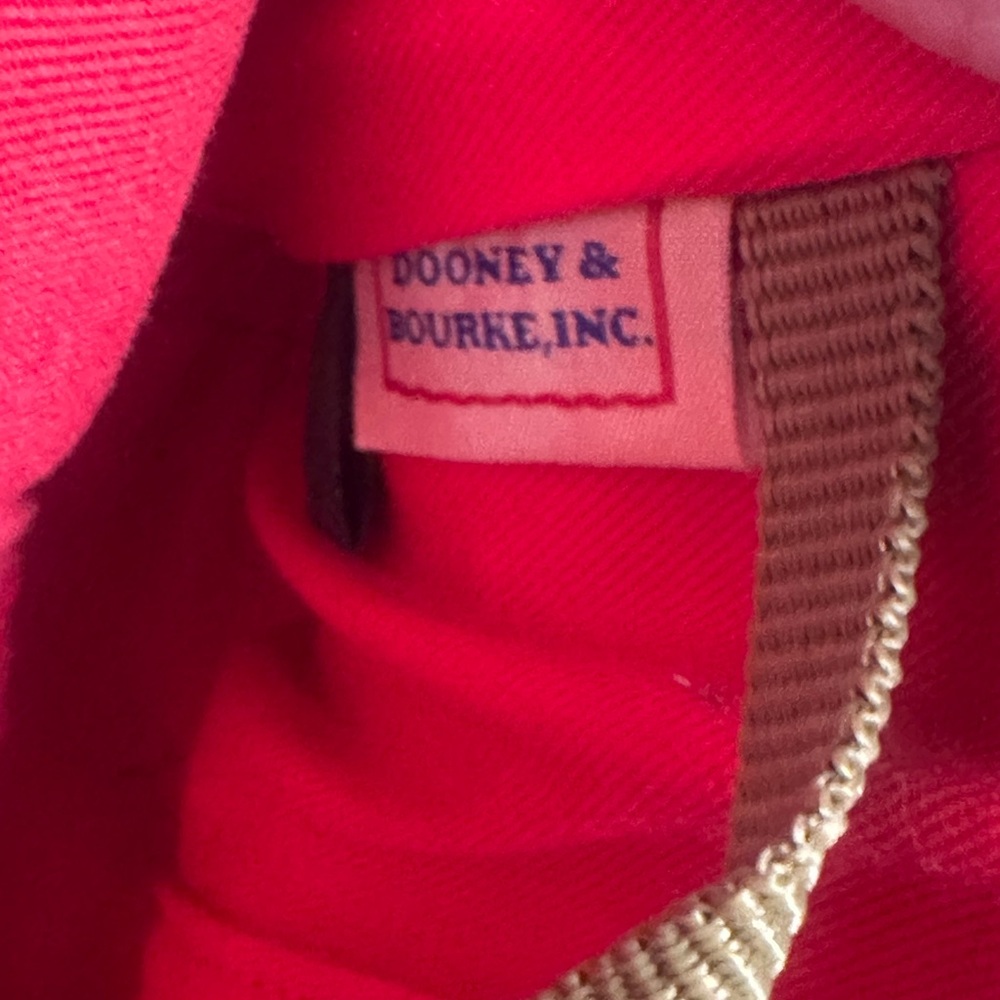 Dooney & Bourke White Multicolor Logo Crossbody with Pink Trim - Picture 6 of 9